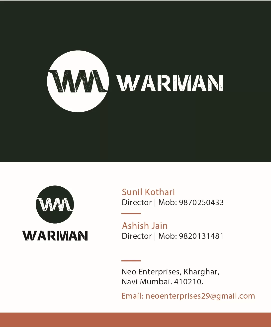 Business Card Warman Jpg Nestcraft Design Web Development Company