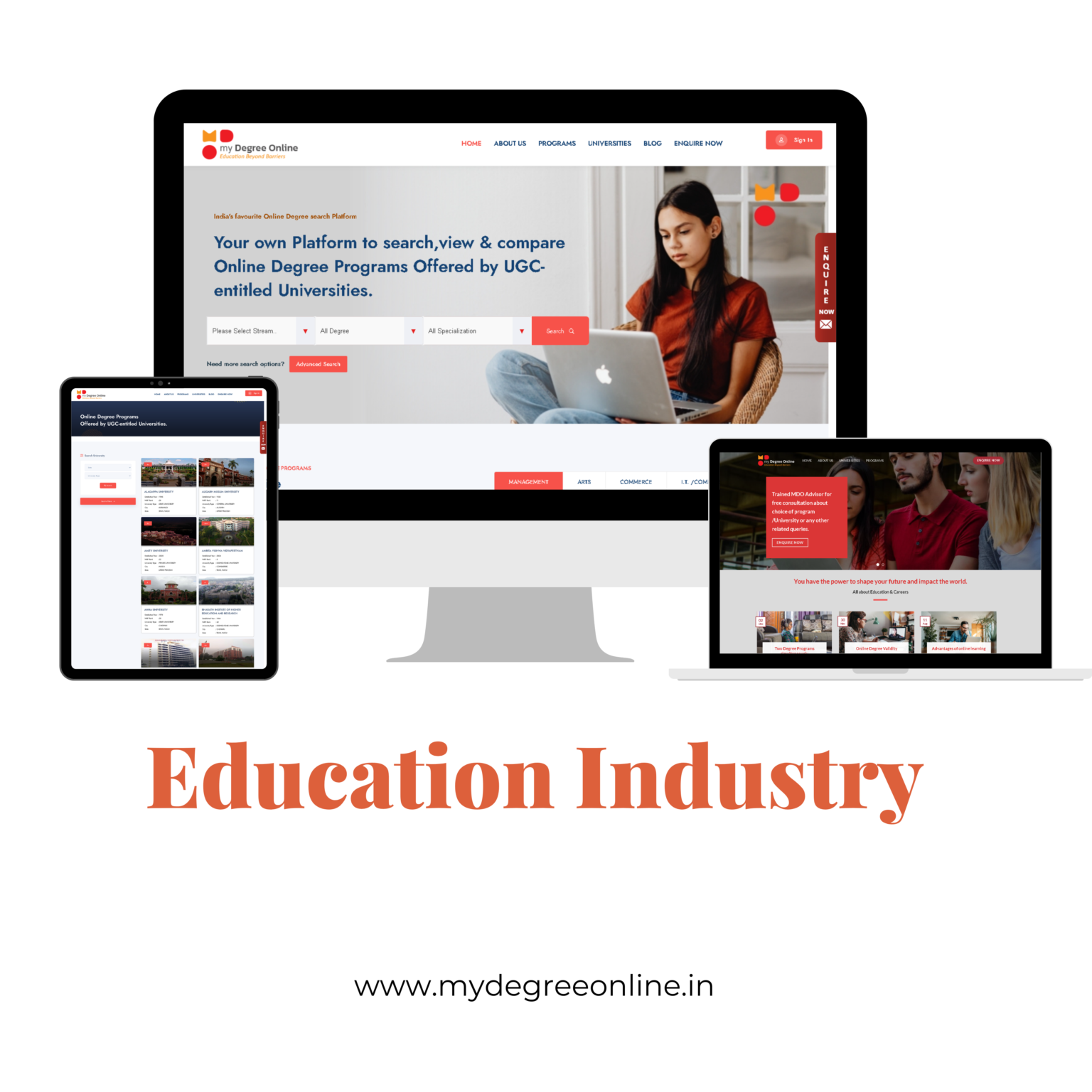 my degree online website portfolio