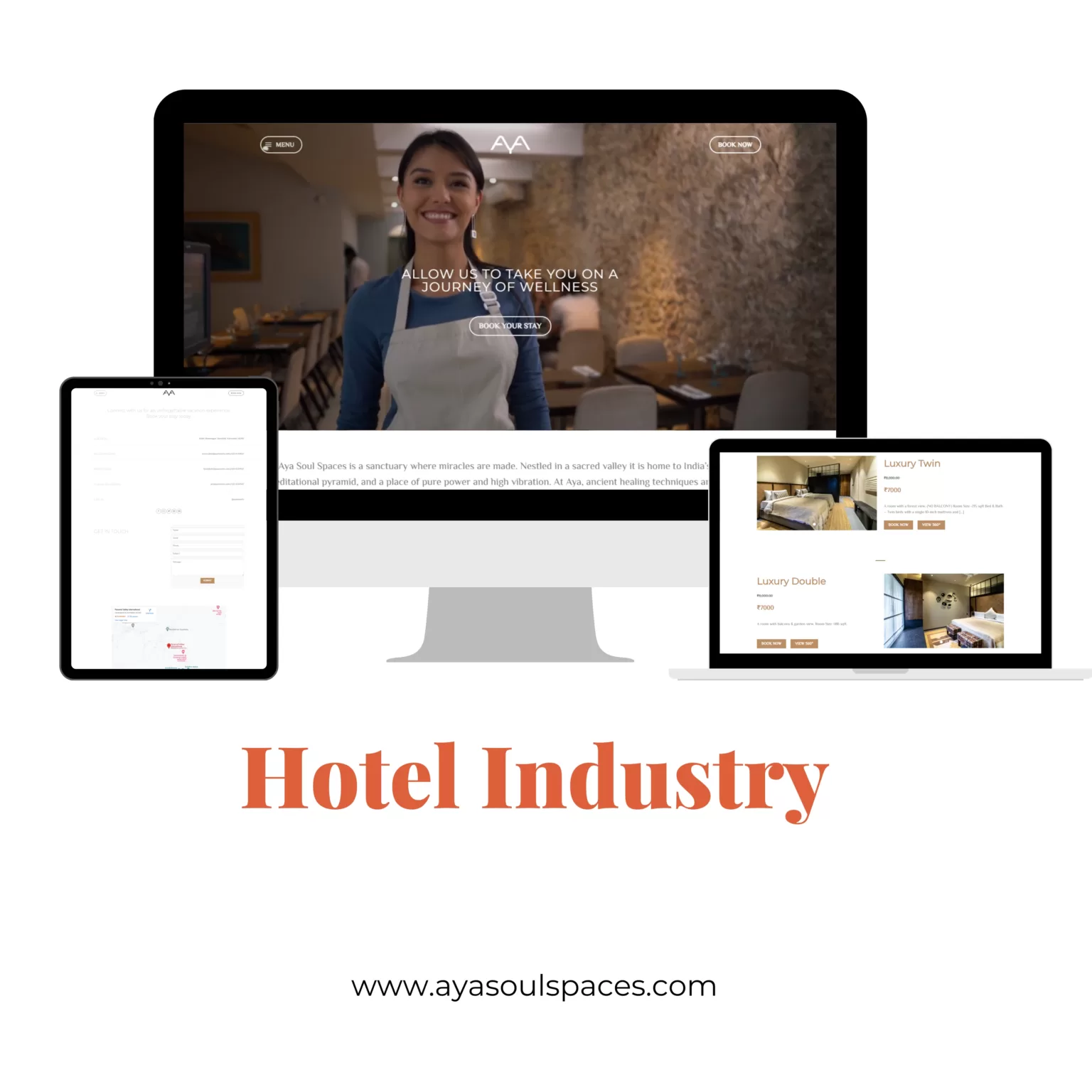 aya soul spaces website portfolio