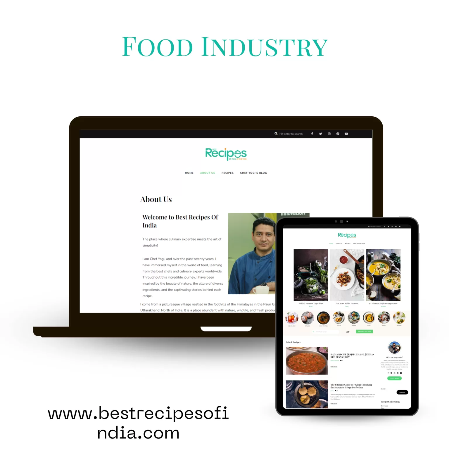 best recipes of india website portfolio