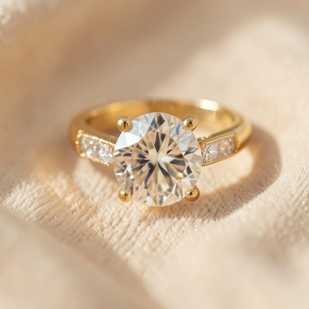 Gold diamond ring